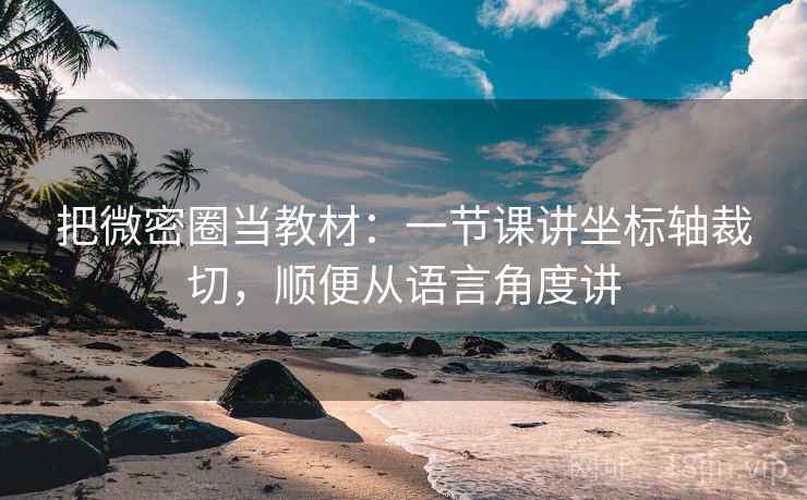 把微密圈当教材：一节课讲坐标轴裁切，顺便从语言角度讲